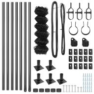 Стълб за ограда. Сив 10 x 0,4 м (60 x 60 мм мрежа)