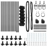 Стълб за ограда. Сив 25 x 0,6 м (месинговата мрежа 40 x 40 мм)