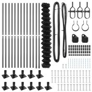 Стълб за ограда. Сив 25 x 1,5 м (мрежа 60 x 60 мм) Стомана