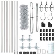 Стълб за ограда. Сребрист 10 x 0,6 м (мрежа 40 x 40 мм) Стомана