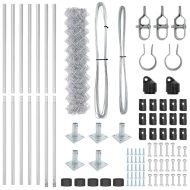 Стълб за ограда. Сребрист 10 x 0,8 м (мрежа 40 x 40 мм) Стомана