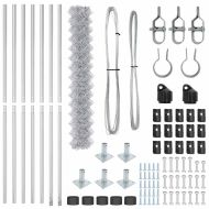 Стълб за ограда. Сребрист 10 x 1,6 м (мрежа 40 x 40 мм) Стомана