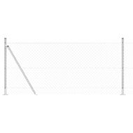 Стълб за ограда. Сребрист 25 x 0,8 м (40 x 40 мм мрежа) Стомана