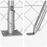 Стълб за ограда. Сребрист 25 x 1,2 м (мрежа 60 x 60 мм) Стомана