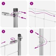 Стълб за ограда. Галванизирана 100 x 1 м Стомана