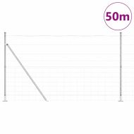 Заварена мрежа от тел с бетонен основание 50 x 1,4 м Сребристо