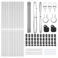 Стълб за ограда. Сребрист 25 x 1,4 м (16 x 16 мм мрежа) Стомана