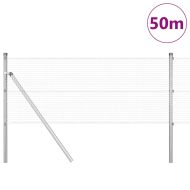 Стълб за ограда. Сребрист 50 x 0,6 м (16 x 16 мм мрежа) Стомана