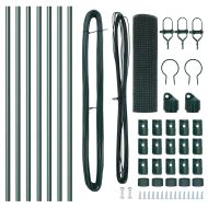 Стълб за ограда. Зелен 10 x 0,5 м (мрежа 25 x 25 мм) Стомана