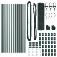 Стълб за ограда. Зелен 25 x 0,5 м (мрежа 12 x 12 мм) Стомана