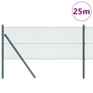 Стълб за ограда. Зелен 25 x 0,6 м (16 x 16 мм мрежа)