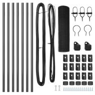 Стълб за ограда. Сив 10 x 0,4 м (25 x 25 мм мрежа)