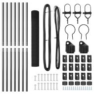 Стълб за ограда. Сив 10 x 1,2 м (16 x 16 мм мрежа)