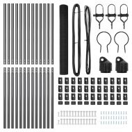 Стълб за ограда. Сив 25 x 1,4 м (25 x 25 мм решетка)
