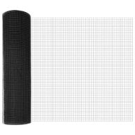 Стълб за ограда. Сив 50 х 0,6 м Стомана и PVC