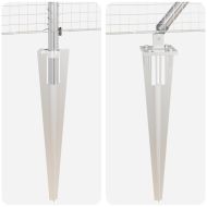 Стълб за ограда. Сребрист 10 x 0,4 м (25 x 25 мм мрежа) Стомана