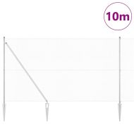 Стълб за ограда. Сребрист 10 x 1,5 м (16 x 16 мм мрежа) Стомана