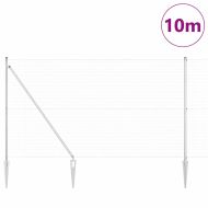 Стълб за ограда. Сребрист 10 x 1,5 м (25 x 25 мм мрежа) Стомана