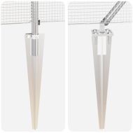 Стълб за ограда. Сребрист 25 x 0,4 м (12 x 12 мм мрежа) Стомана