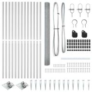 Стълб за ограда. Сребрист 25 x 1,6 м (25 x 25 мм мрежа) Стомана