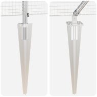 Стълб за ограда. Сребрист 50 x 0,4 м (19 x 19 мм мрежа) Стомана