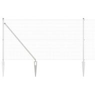 Стълб за ограда. Сребрист 50 x 1 м (мрежа 16 x 16 мм) Стомана