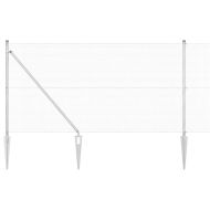 Стълб за ограда. Сребрист 50 x 1,4 м (12 x 12 мм мрежа) Стомана