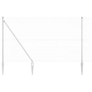 Стълб за ограда. Сребрист 50 x 1,5 м (25 x 25 мм мрежа) Стомана