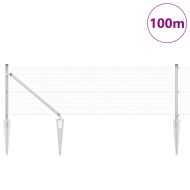 Стълб за ограда. Сребрист 100 x 0,6 м (16 x 16 мм мрежа)