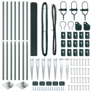 Стълб за ограда. Зелен 10 x 1,4 м (16 x 16 мм мрежа)