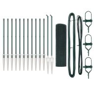 Стълб за ограда. Зелен 25 x 0,5 м (мрежа 12 x 12 мм) Стомана