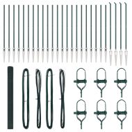 Стълб за ограда. Зелен 50 x 1,5 м (12 x 12 мм мрежа)