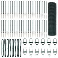 Стълб за ограда. Зелен 100 x 0,4 м (19 x 19 мм мрежа)