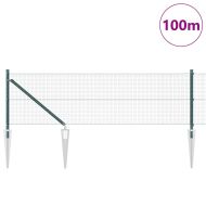 Стълб за ограда. Зелен 100 x 0,5 м (16 x 16 мм мрежа)