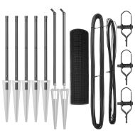 Стълб за ограда. Сив 10 x 0,6 м (16 x 16 мм мрежа)