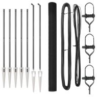 Стълб за ограда. Сив 10 x 1,6 м (25 x 25 мм мрежа)