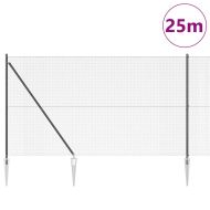 Стълб за ограда. Сив 25 x 1,5 м (12 x 12 mm мрежа) Стомана