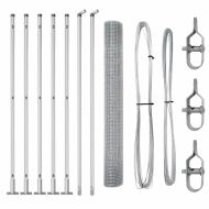 Стълб за ограда. Сребрист 10 x 1,2 м (19 x 19 мм мрежа) Стомана