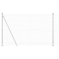 Стълб за ограда. Сребрист 10 x 1,4 м (16 x 16 мм мрежа) Стомана