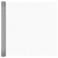 Стълб за ограда. Сребрист 10 x 1,4 м (16 x 16 мм мрежа) Стомана