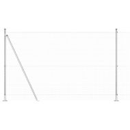 Стълб за ограда. Сребрист 10 x 1,4 м (25 x 25 мм мрежа) Стомана