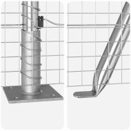 Стълб за ограда. Сребрист 25 x 1,5 м (25 x 25 мм мрежа) Стомана