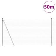 Стълб за ограда. Сребрист 50 x 1,2 м (19 x 19 мм мрежа) Стомана