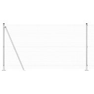 Стълб за ограда. Сребрист 50 x 1,2 м (19 x 19 мм мрежа) Стомана