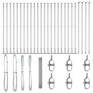 Стълб за ограда. Сребрист 50 x 1,2 м (25 x 25 мм мрежа) Стомана