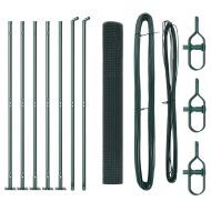 Стълб за ограда. Зелен 10 x 0,8 м (25 x 25 мм мрежа)
