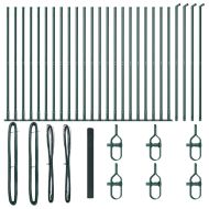 Стълб за ограда. Зелен 50 x 1,4 м (16 x 16 мм мрежа)