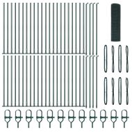 Стълб за ограда. Зелен 100 x 0,8 м (12 x 12 мм мрежа)