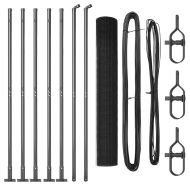 Стълб за ограда. Сив 10 x 1,2 м (25 x 25 мм мрежа)