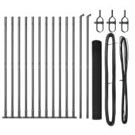 Стълб за ограда. Сив 25 x 1,2 м (25 x 25 мм мрежа)